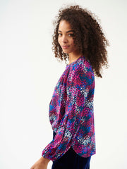 Ophelia silk multiprint shirt