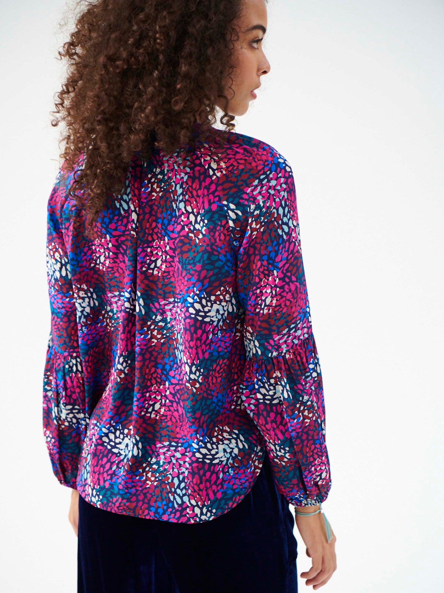 Ophelia silk multiprint shirt