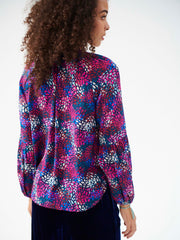 Ophelia silk multiprint shirt