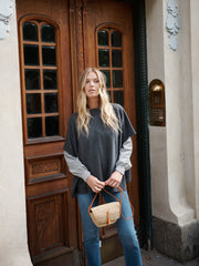 Ellie cotton cashmere poncho