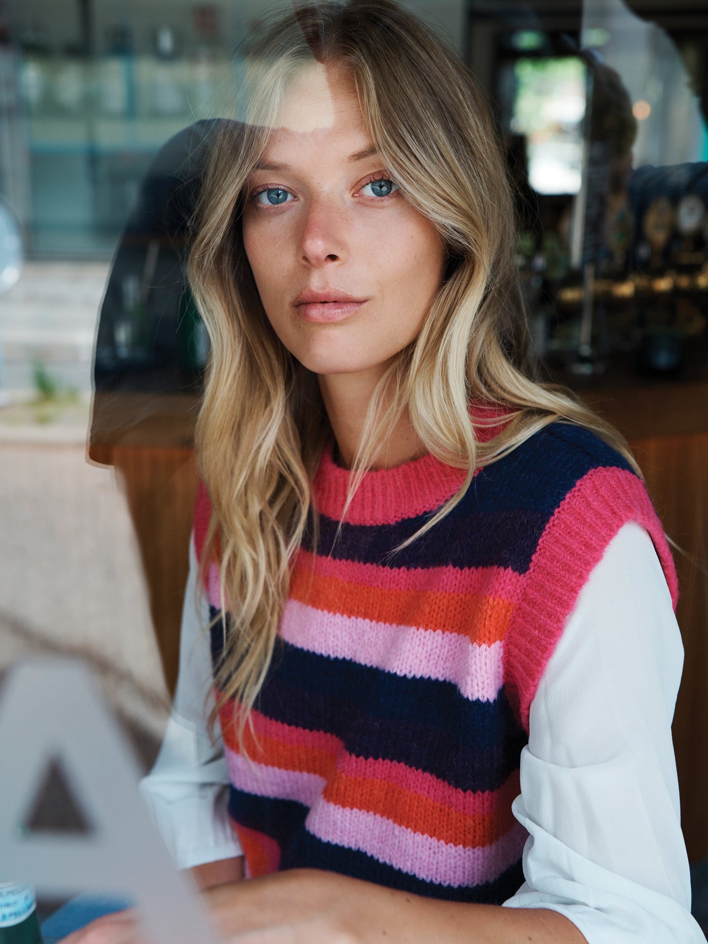 Rosie crew neck chunky knit tank