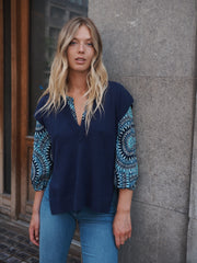 New Willow v-neck tank - Navy