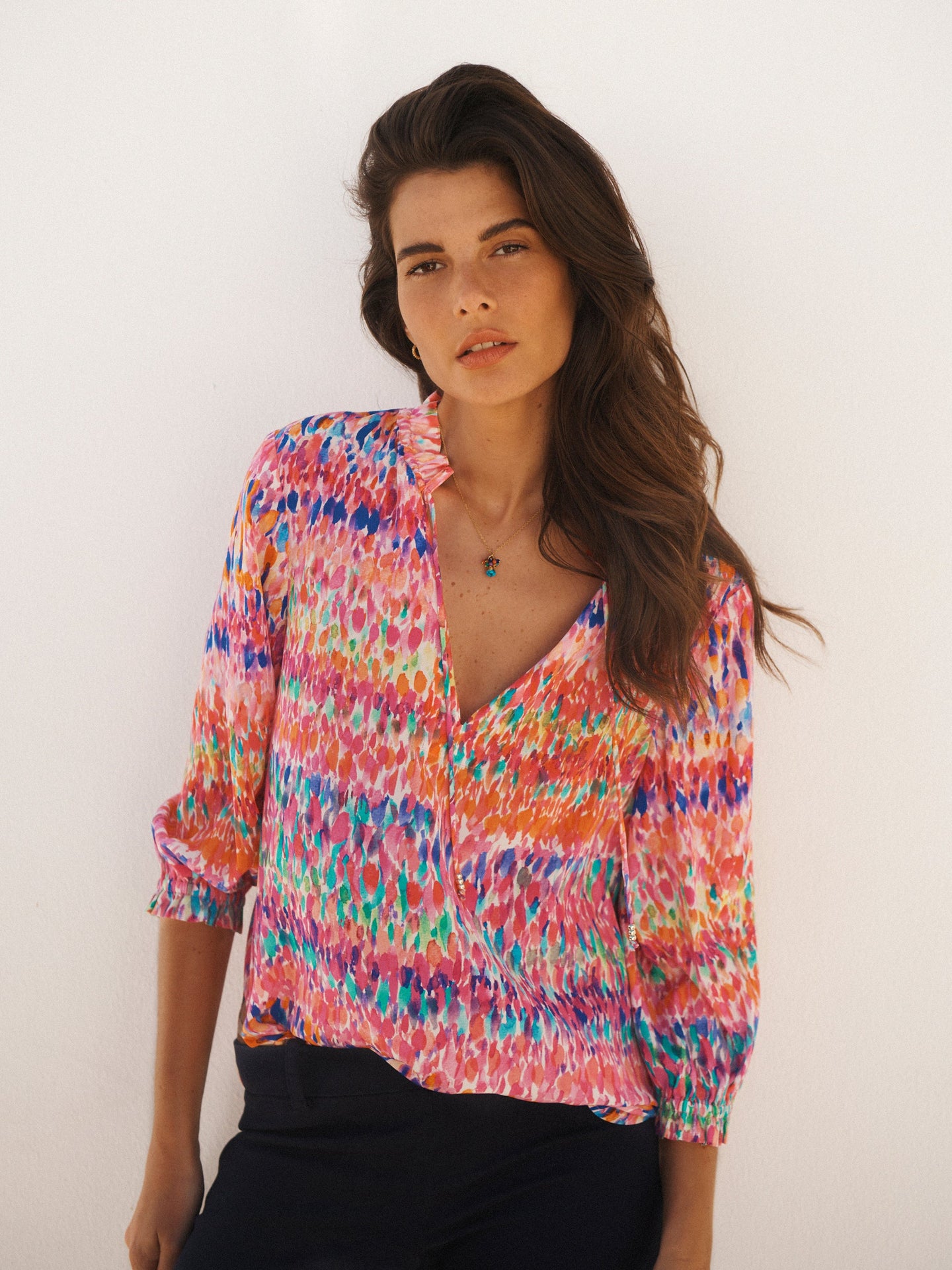 Printed Silk Top