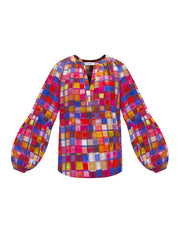 Ophelia silk etched square shirt