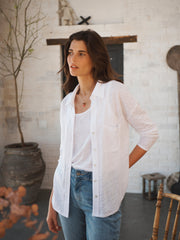 Tommy linen jersey shirt - White
