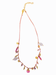 Pink Charm Necklace