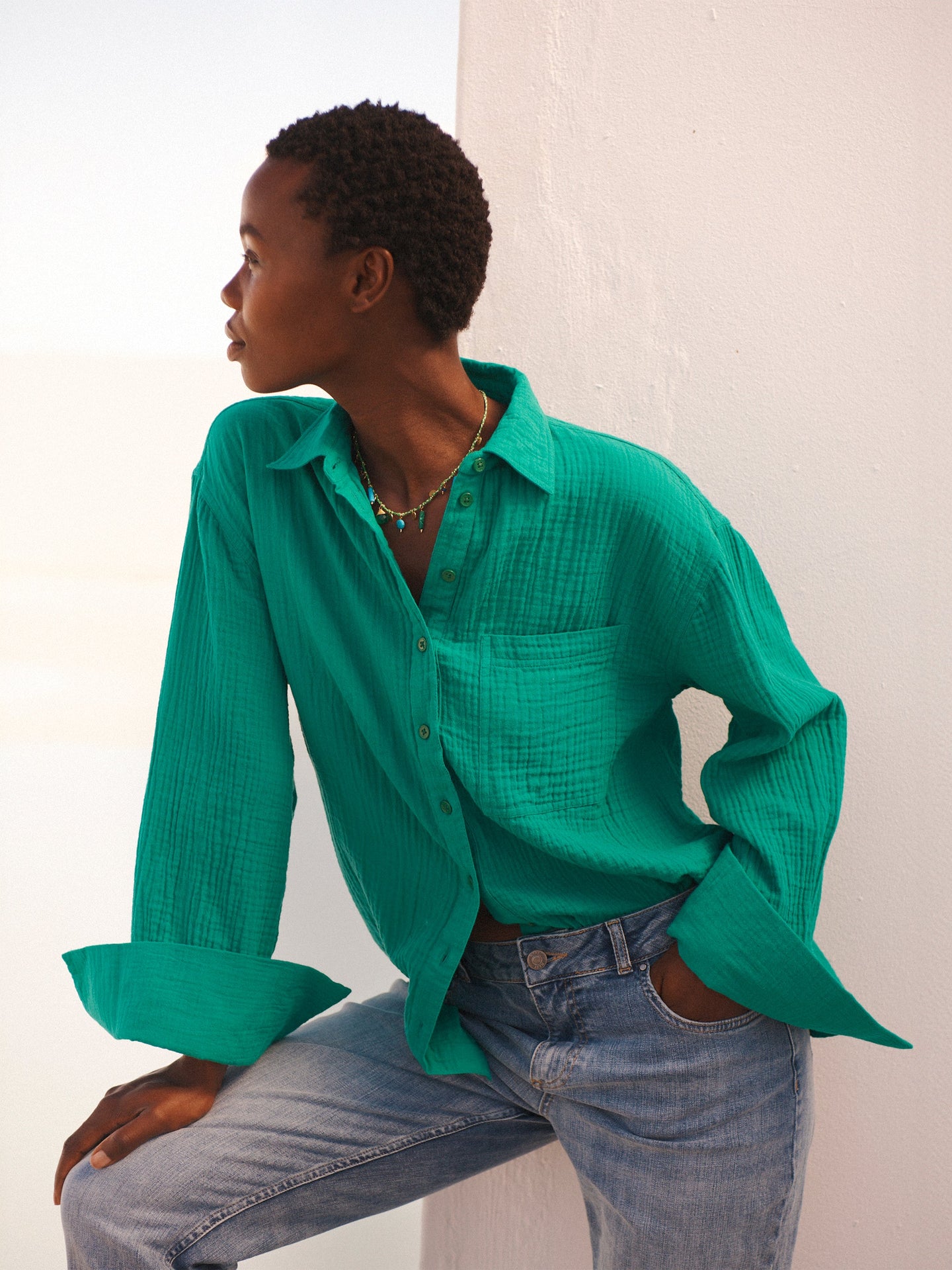 Green Cotton Shirt