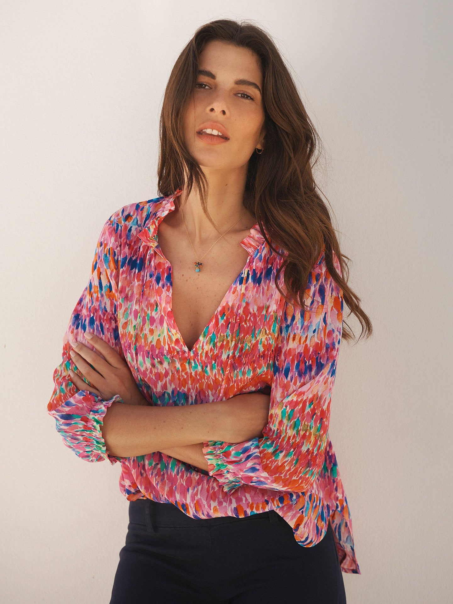 Printed Silk Top