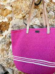 Pink Woven Bag
