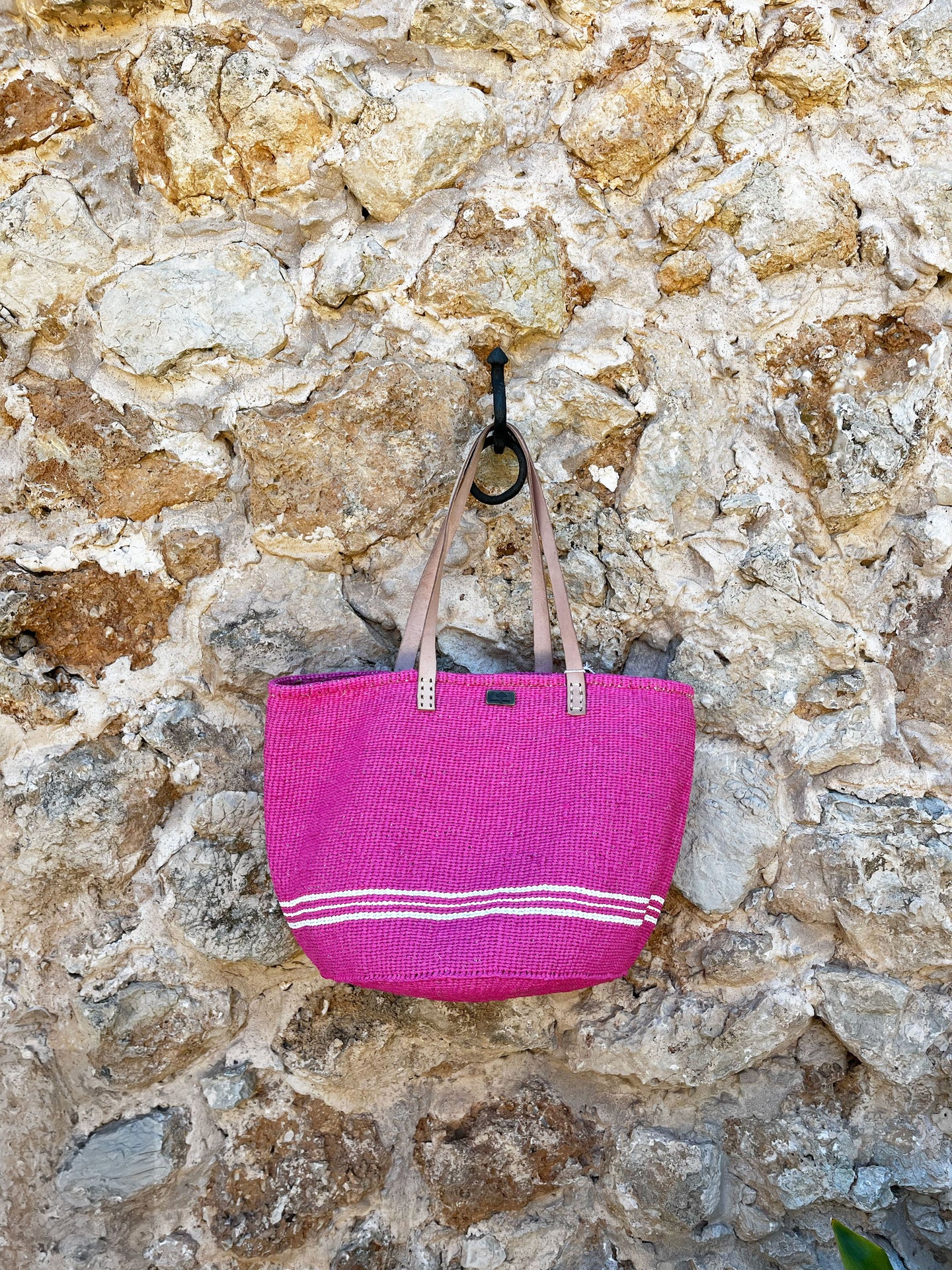 Pink Woven Bag