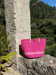 Pink Woven Bag