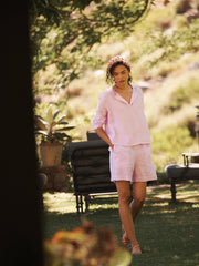 Tia linen short - Pink Sorbet
