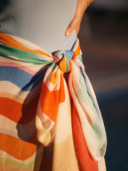 Summer wave printed scarf