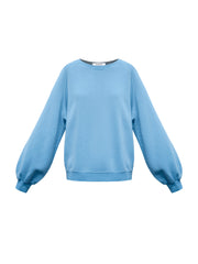 Sandi cotton sweatshirt - Baby Blue