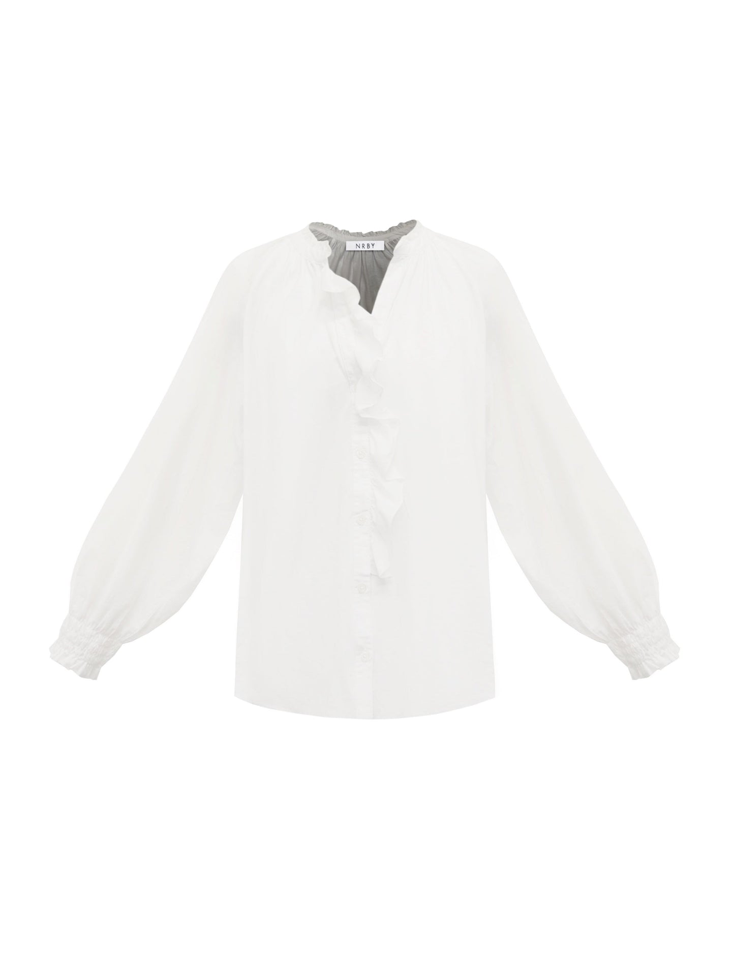 Stevie cotton frill shirt - White