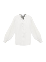 Stevie cotton frill shirt - White
