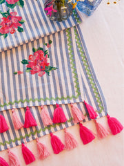 Blue Linen Table Runner