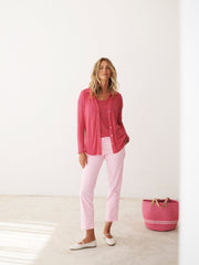 Tommy linen jersey shirt - Raspberry