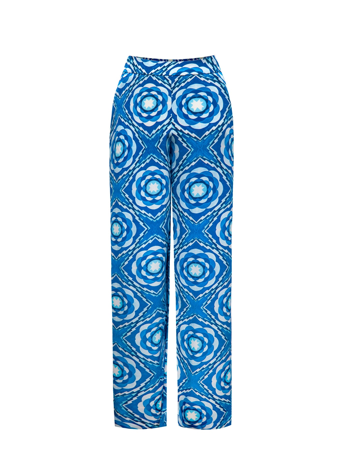 Thea silk tile print trouser