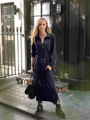 Lexie jersey belted shirt dress