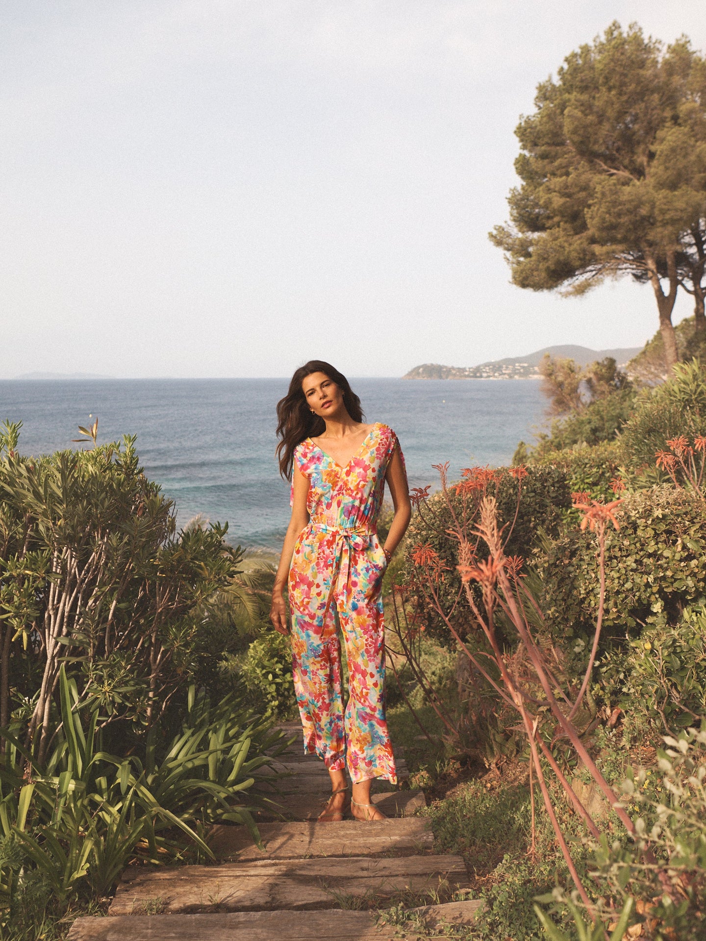 Printed Silk Jumpsuit