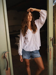 Jaya cotton embroidered shirt - White