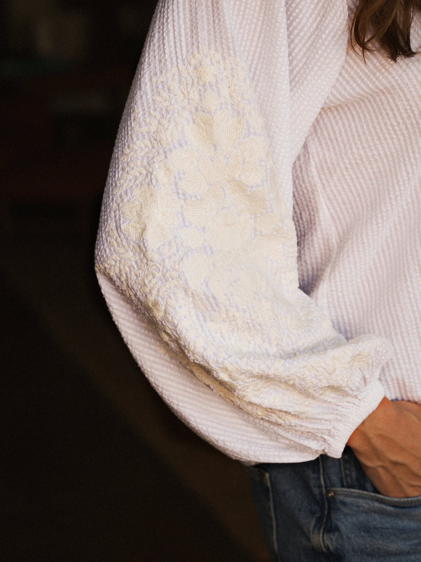 Jaya cotton embroidered shirt - White