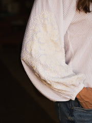 Jaya cotton embroidered shirt - White