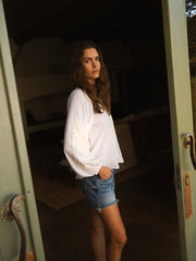 Jaya cotton embroidered shirt - White