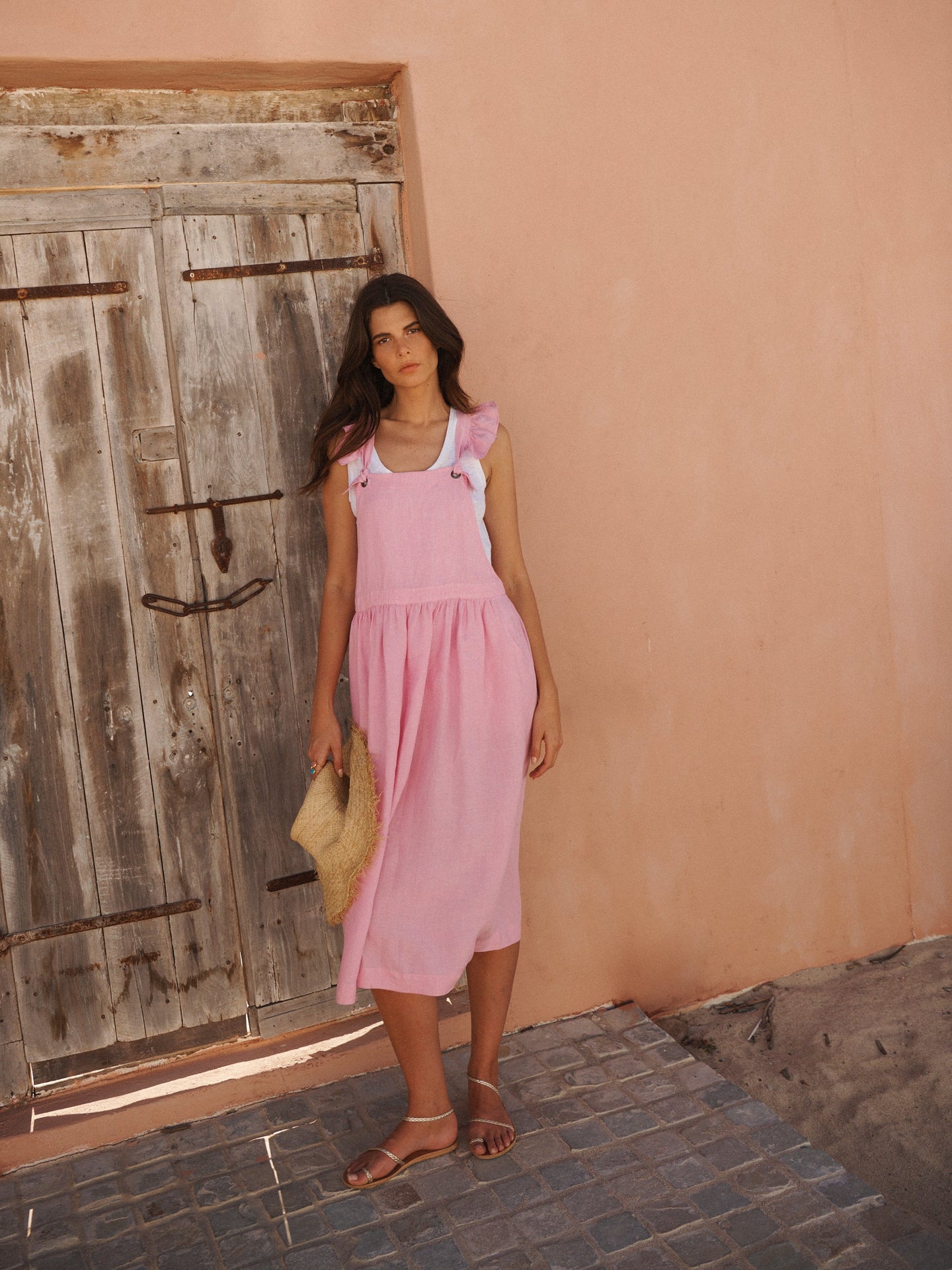 Pink Linen Dress
