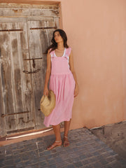 Pink Linen Dress
