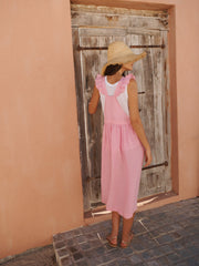 Pink Linen Dress