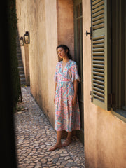 Zadie silk ivory star paisley dress